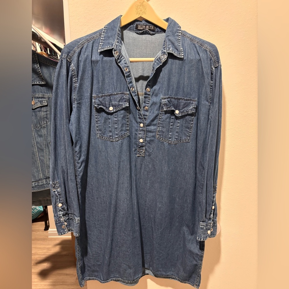 Cotton On Light Blue Denim Top